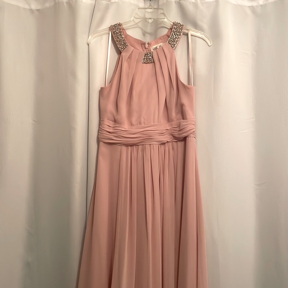 Eliza J Bedazzled Neck Dress